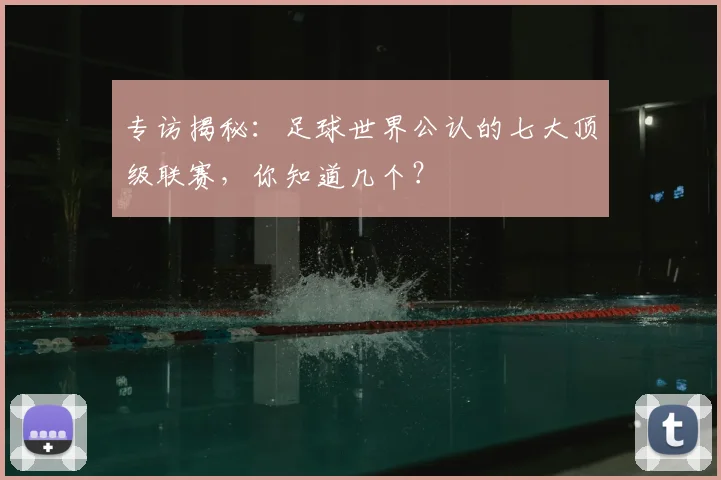 专访揭秘:足球世界公认的七大顶级联赛,你知道几个?
